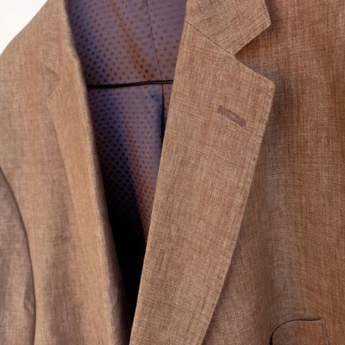 Carl Gross linen blazer, size 64, beige and brown