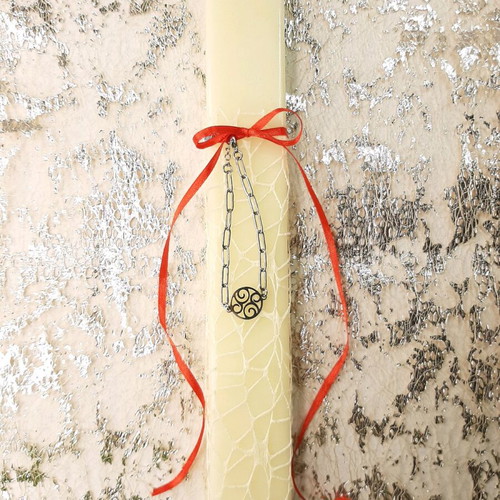 Aromatic handmade flat candle with stainless steel bracelet new