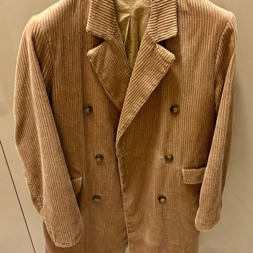 Velvet cotton coat brown new, size 40 M/L