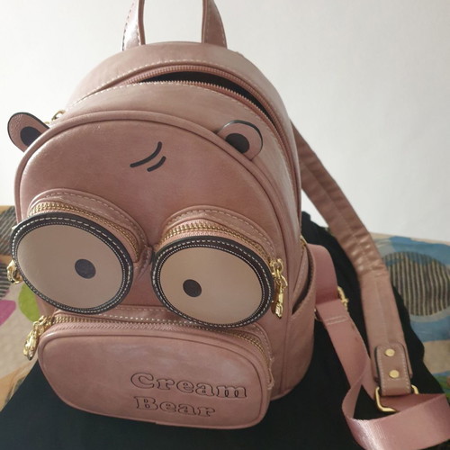 Cream Bear backpack bag new