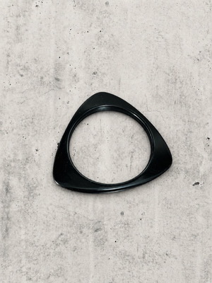 Minimal Geometric black bracelet used, sculptural style