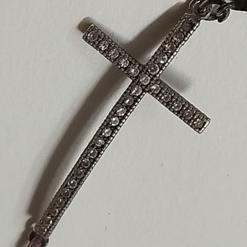 Bracelet with cross and eye used, thin