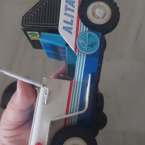 Vintage Police Jeep and Driver Ichiko 60's Toy used for parts