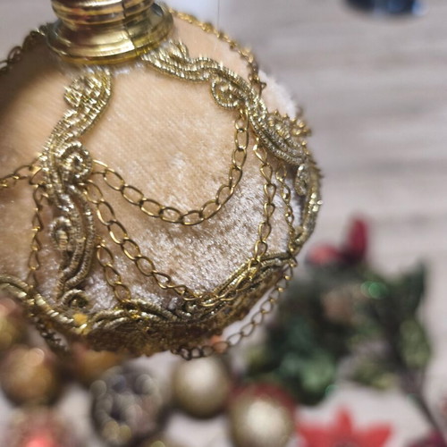 Christmas ornaments used in golden shades