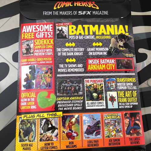 Comic Heroes Magazine #7 used with Judge Dredd, League of Gents, Green Lantern posters and Batman guide