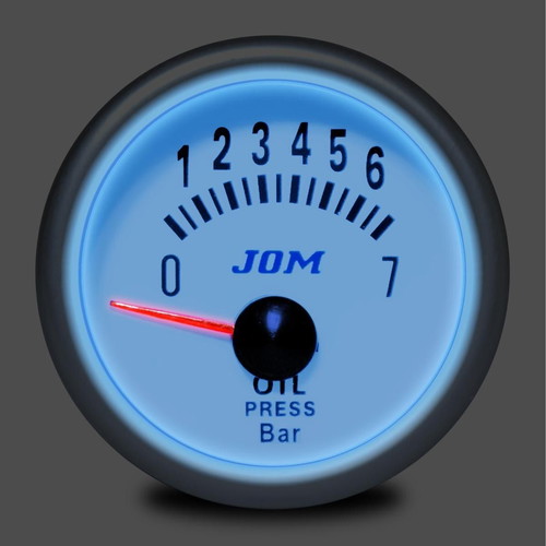 JOM OldSchool 21114 Oil Pressure Gauge with Adapter New