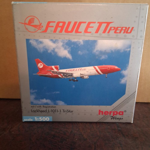Herpa Miniatures Lockheed L-1011-1 TriStar Faucett Peru New