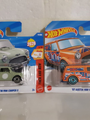 Πακέτο Austin Mini Cooper και Mini Van κλίμακας 1/64 καινούργιο Hot Wheels