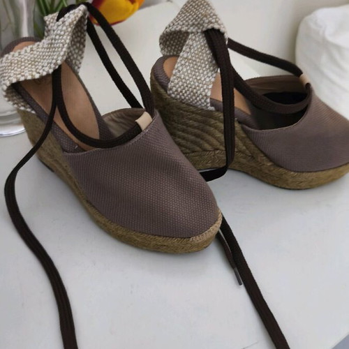 Castaner platforms used beige with brown laces size 37
