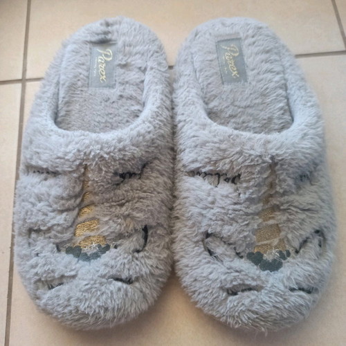 Parex slippers 40-41 anatomical like new, grey