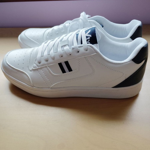 Leather sneakers new, white, sporty, size 45