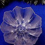  Μπολ Kosta Boda "Monet"/"Water lily" by Mats Jonasson, full lead cristal 30%pbo, Sweden 80'