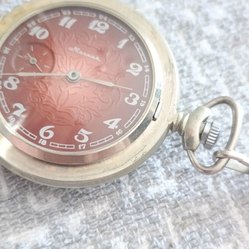 Molnija Firebird Soviet pocket watch used, vintage mechanical