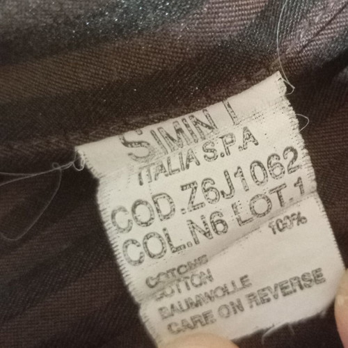 Armani Jeans men's shirt used, striped brown and black, size XL