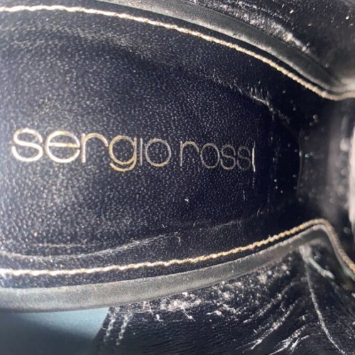 Sergio Rossi black ankle boots like new, size 40, high heel