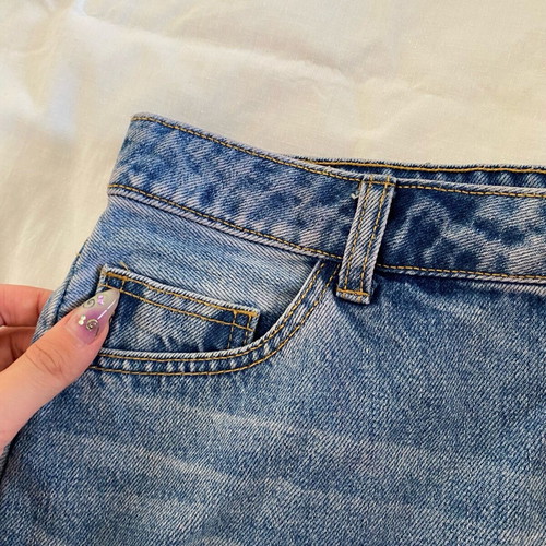 Mini jean skirt Stradivarius light blue, like new, size L