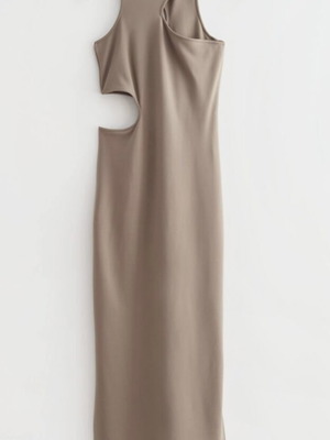 Dress with cut out new, beige, & Other Stories, size S