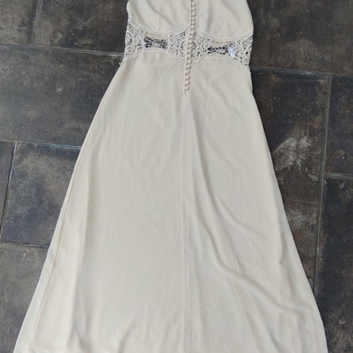 Jarlo London maxi dress beige like new, size M UK 12