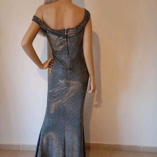 12€ New silver glitter long dress
