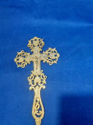 Metal blessing cross new with beautiful pattern