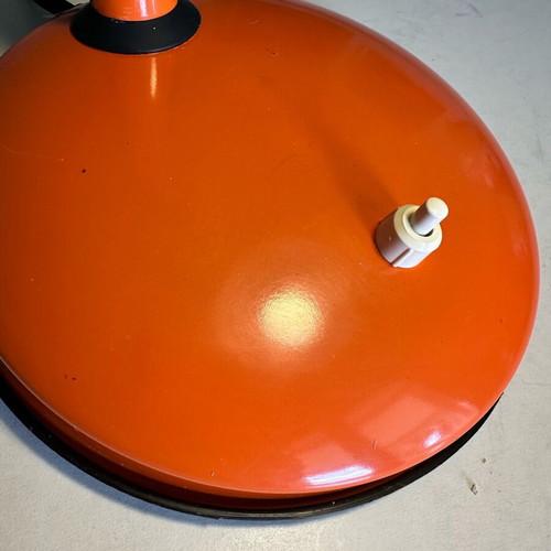 Vintage table lamp 58 cm 1970s space age orange used, collectible design