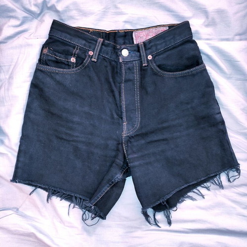 Levi's Vintage Urban Renewal High Waisted Denim Shorts refurbished, XS