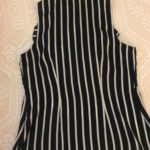 Ralph Lauren XS women's striped shirt blue and white, like new, 100% polyester