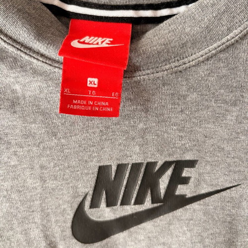 Nike cropped long-sleeve shirt XL like new, gray pink