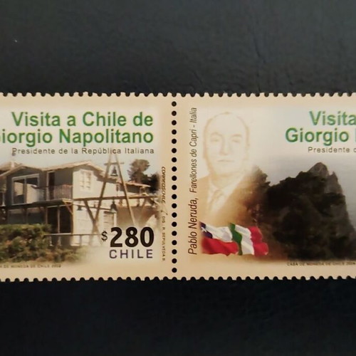 Chile Visit of Giorgio Napolitano mint stamp series