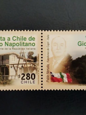 Chile Visit of Giorgio Napolitano mint stamp series