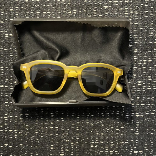 Neda Yellow Frosted Sunglasses like new, multicolor