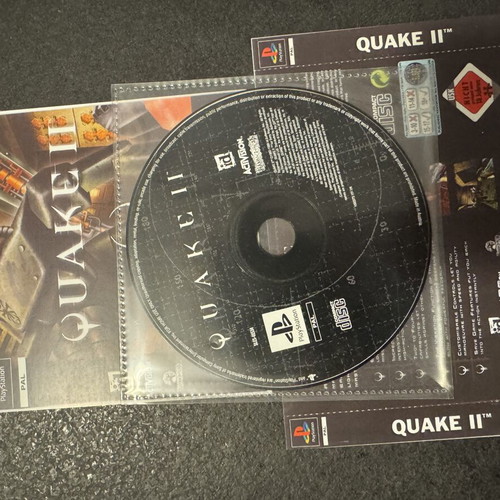 Quake 2 PlayStation PS1 game used with repro printed covers