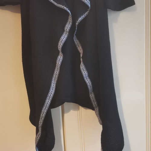Long knitted cardigan by BSB in black color and size Small