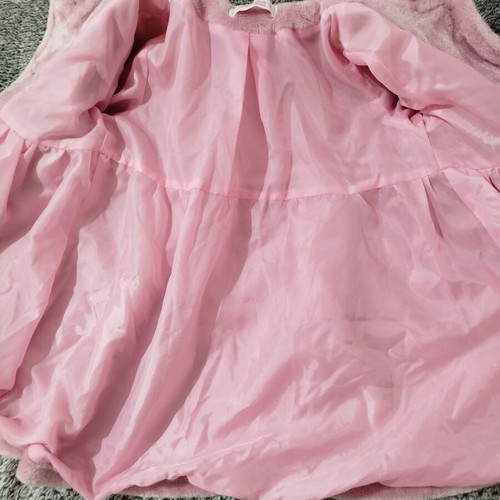 Babylon pink children's faux fur coat like new, 4 years old with buttons