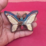 Brass butterfly with enamel