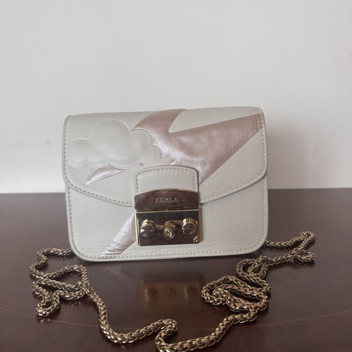 Furla Metropolis white crossbody bag limited edition