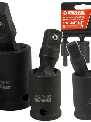 Mar-Pol set of 3 impact joint sockets new