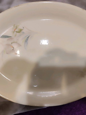 Vintage Chalkis serving platter like new, 1960s porcelain