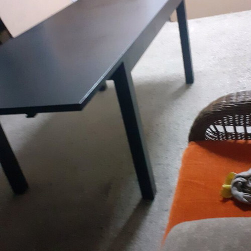Table used 220x84x14x74 cm with 2 leaves of 40 cm
