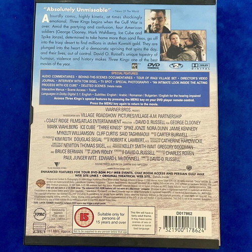 Three Kings DVD English version like new, action
