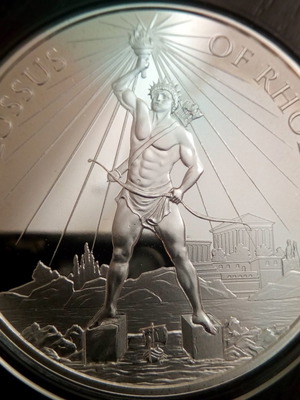 Colossus Of Rhodes Silver Oz καινούργιο, 1 δραχμή, 31.1g .999 ασήμι