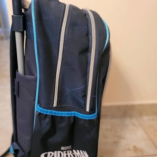Spider-Man school bag used with wheels