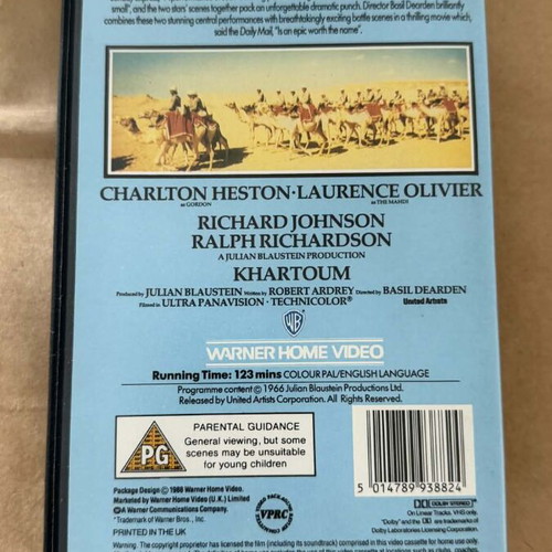 Khartoum videocassette like new