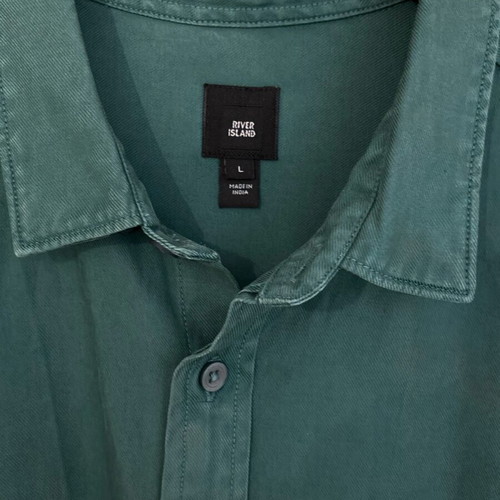River Island shirt new, size L, green turquoise