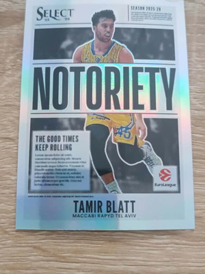 Tamir Blatt Notoriety Maccabi Silver Panini Select Euroleague card 2025-26