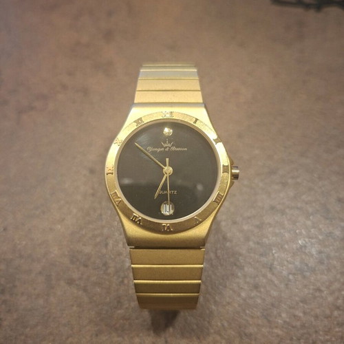 Younger & Bresson quartz watch used, gold-tone