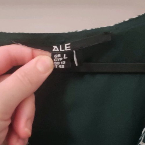 A.L.E. dress green with pattern new, size L