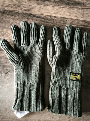 G-STAR RAW Originals γάντια καινούργια, πράσινα, one size με fleece επένδυση