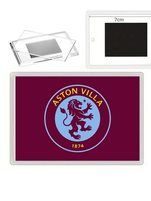 Μαγνητάκι ψυγείου Aston Villa με διάφανη ακρυλική κορνίζα φωτογραφιών