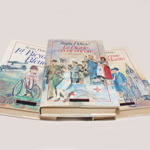 Books 3 French-language novels like new, World War II theme